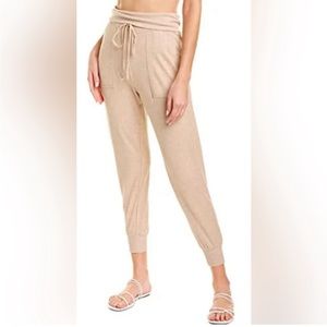 L*Space NEW Size Small Jogger Sleepin In Pants Oatmeal Pockets Drawstring Soft